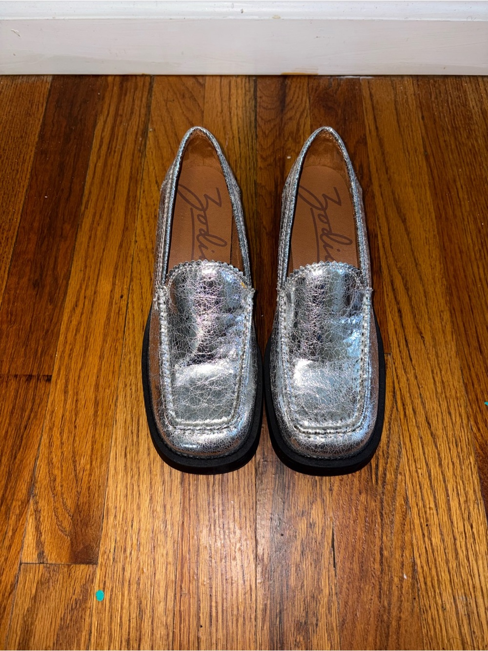 Zodiac Metallic Silver Loafers